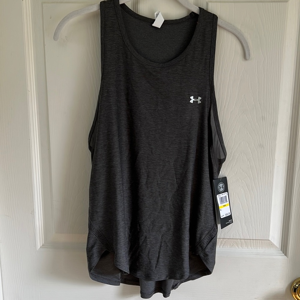 NWT Under Armour womenswear tank. Sz M.  Dark Gray.